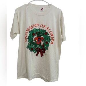 Rare Vintage 1992 University of Florida Gators Christmas Shirt Jerzees USA Large